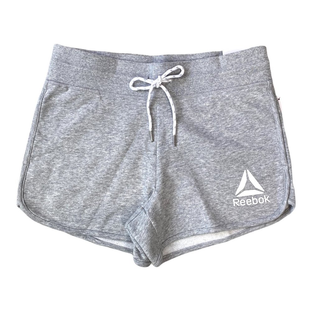 New Reebok Womens Relaxed Fit Sift Short Grey Heather Soft Fleece, Medium NWT